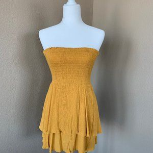 NanaMacs Self Tie Mustard Dress